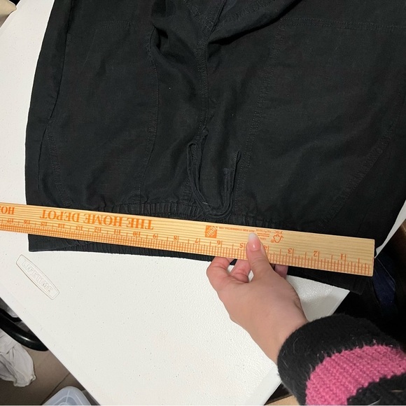 J. Crew 2023 Seaside Pants Linen Blend Black Large Petite LP V2 - Picture 10 of 10